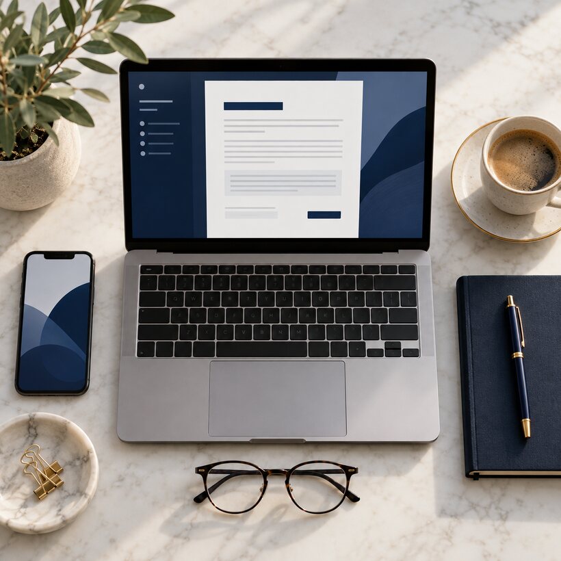 A client signing a banking agreement on a tablet with an advisor